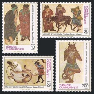 Turkey 2386-2389, MNH. Michel 2788-2791. Paintings by Mehmet Siyah Kalem, 1987. - Picture 1 of 1