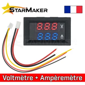Voltmètre Ampèremètre numérique 100 V 10A DC Panneau affichage Tension Courant - Imagen 1 de 4