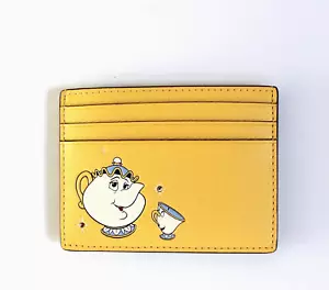 portafoglio kate spade x disney la bella e la bestia piccolo sottile porta carte giallo - Foto 1 di 4