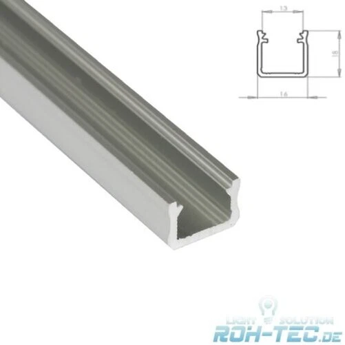 1m Profilo-Allum. " B-Line " IN Argento, Nero+Copertura per Strisce LED - Immagine 1 di 1