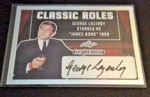 GEORGE LAZENBY 2019 POP CENTURY AUTOGRAPH CARD 007 JAMES BOND