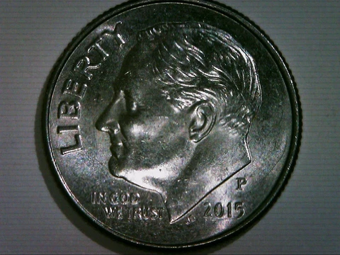 2015 P ROOSEVELT DIME DOUBLED DIE REVERSE "EXTRA LEAF" "EXTRA NUT" Cover