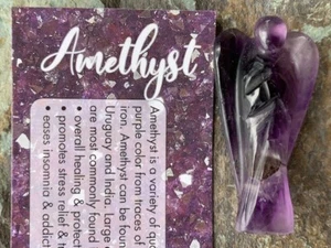 Guardian Angel Brazil Amethyst, Amethyst Angel, 45-55 mm, 2",Reiki Crystal - Picture 1 of 5