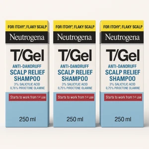 Neutrogena T/Gel Anti-Schuppen Kopfhaut Linderung Shampoo juckendes Haar 3 x 250 ml - Bild 1 von 3