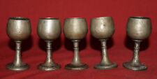Vintage Art Deco German WMF set of 5 small silver plated goblets