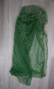 Indian Mesh Green Material Afghani Pakistani Traditional Wear Kuchi India Scarf - Picture 1 of 2