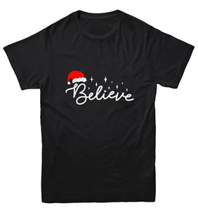 Believe - Santa Claus Hat Christmas Xmas Magical Youth T-Shirt - Picture 1 of 20