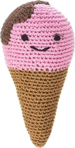 Juguete para perro pequeño de algodón orgánico Knit Knacks Scoop The Ice Cream (limpieza de dientes) - Imagen 1 de 1