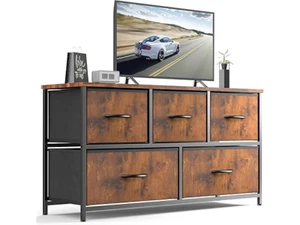 Dresser for Bedroom 5 Fabric Drawers Dresser Clothes Cabinet Storage Organize... - Picture 1 of 6