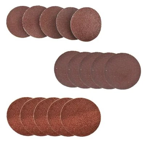 Juego de discos con solapa de 15 piezas 50 mm botón giratorio discos abrasivos lijado mezclado 60 80 120 agarre - Imagen 1 de 1