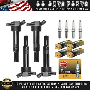 4X Ignition Coil & 4X NGK Platinum Spark Plug for 2014-2017 Kia Forte l4 2.0L - Picture 1 of 12
