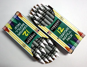 Sargent Art Lot of 2 White Crayons Refill Packs New Old Stock Made in USA - Picture 1 of 6