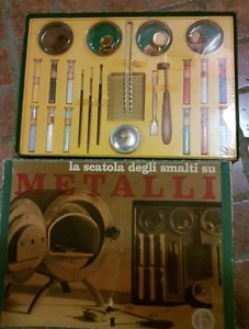 Gioco in scatola esperimenti smalto su metalli nuovo perfetto anni 70 vintage - Foto 1 di 6