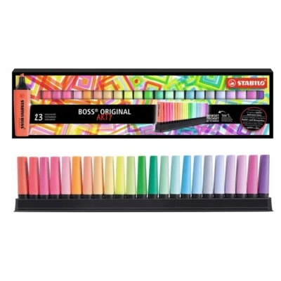 Stabilo Boss Original 23 Evidenziatori - Arty Edition - 9 Colori Neon + 14 Paste - Immagine 1 di 4