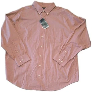 Roundtree Yorke Shirt M Sz 2XB NWT Pinpoint Oxford Peach Long Sleeve Button Down - Picture 1 of 8
