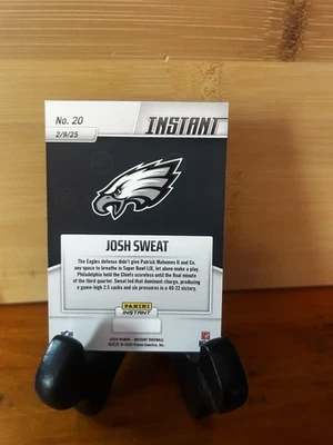 2024 Panini Instant Football Josh Sweat No. 20 - Image 1 of 2