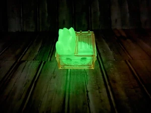 Figura Vinilo Dumpster Fire GREEN GID SKULL TRASH EDICIÓN LIMITADA 100% Suave - Imagen 1 de 8