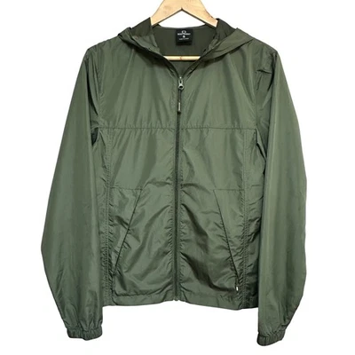 SCOTTeVEST Tec Hooded Windbreaker Jacket Mens S Olive Green Zip Up Golf Travel - Image 1 of 4