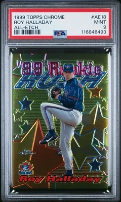 1999 Topps Chrome Roy Halladay All-etch PSA 9 - Image 1 of 4