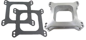 Holley Caburetor Spacer 2" Carb Intake Manifold Square Bore Open Center Aluminum - Picture 1 of 1