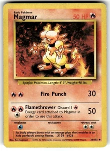 Pokemon Karte - Magmar - 36/102 Base Set Unlimited - Bild 1 von 2