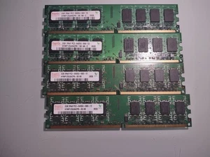 4-Hynix 2GB PC2-6400U-666-12 (DDR2-800MHz) 240-pin DDR2 DIMM RAM modules. - Picture 1 of 1