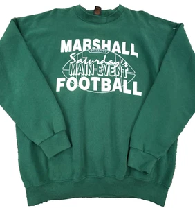 Vintage Marshall Thundering Herd Sweatshirt Men XL Crew Neck Sweater 80s 90s USA - Picture 1 of 11