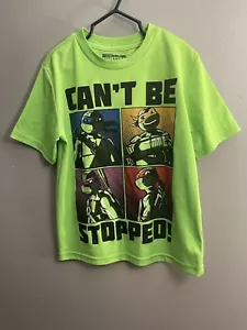 Teenage Mutant Ninja Turtles Kids Boys 100% Polyester Short Sleeve Shirt Green S - Picture 1 of 6