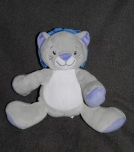 🍀Doudou Lion ARTHUR ET LOLA Luc et Léa Chat Gris Mauve Assis Peluche TTBE - Picture 1 of 4