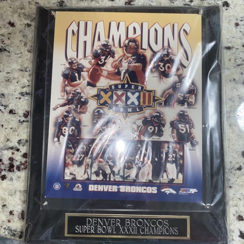 Denver Broncos Super Bowl XXXII Champions Plaque Cover