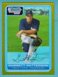 2006 Bowman Chrome Garrett Patterson Gold Refractor Rookie 38/50 Yankees - Picture 1 of 1