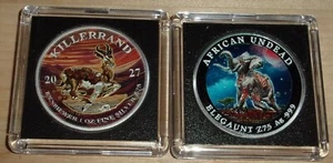 1 oz Colorized Zombucks World Killerrand and Elegaunt Silver Round (New) - Picture 1 of 4