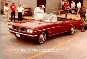 1963 Pontiac Tempest Lemans auto car show photo 3.5x5 FREE SHIPPING - Picture 1 of 2