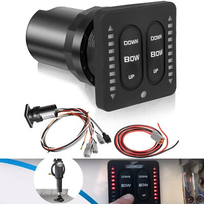 For Lenco 15170-001 Single Actuator LED Indicator Electric Trim Tab Switch Kit Foto 1 de 4