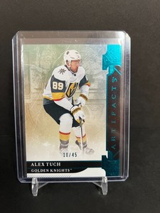 2019-20 Upper Deck Artifacts 42 Alex Tuch Aqua #'d 10/25