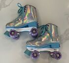 Patins à roulettes holographiques Roller Derby Girl's Pixie avec taille réglable (3-6)