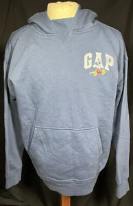 GAP x Disney 14-16 Teen Graphic Mickey Mouse Pullover Blue Hoodie Sweatshirt NWT - Picture 1 of 7