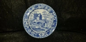 ANTIGUO COPELAND GARRETT NUEVO BLANCO SPODE TORRE AZUL VAJILLA DE TRANSFERENCIA PLACA PARA NIÑOS - Imagen 1 de 3