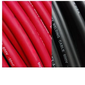 2/0 AWG 10' Copper Welding Lead & Battery Cable Set - Easily Maneuverable & Safe - Picture 1 of 11