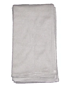 Carters Gray White Stripe Terry Cloth Baby Blanket Security Lovey 27x50" - Picture 1 of 2