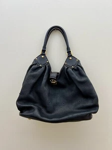 Louis Vuitton LV Black Mahina L Perforated Monogram Bag Noir - Excellent Cond. - Picture 1 of 14