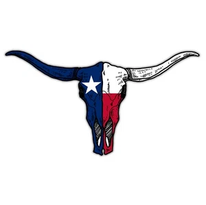 Pegatina bandera Texas Longhorns UT calcomanía de vinilo coche pared dirección cabeza de toro TX - Imagen 1 de 5