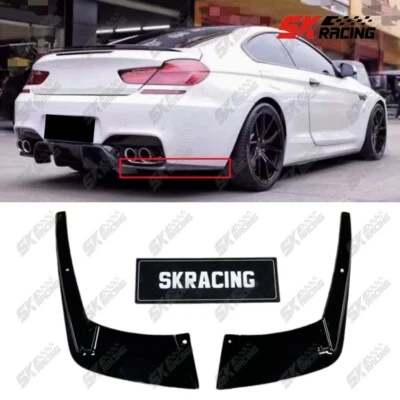Kit de labios protectores difusor trasero negro brillante/fibra de carbono para BMW M6 F06 F12 F13 Foto 1 de 4
