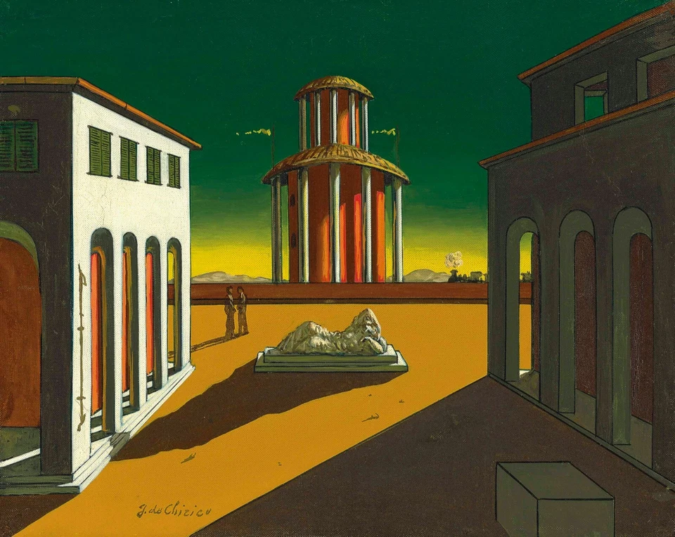 GIORGIO DE CHIRICO Art Poster or Rolled Canvas Print "Piazza d'Italia" - Image 1 of 1