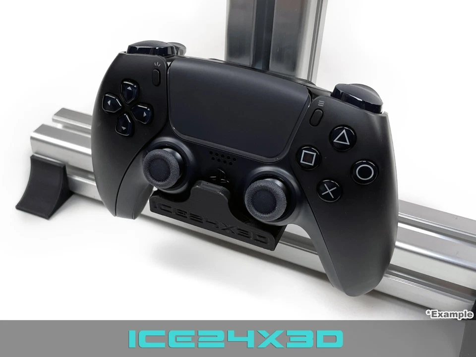 ICE24X3D Soporte de mando para PS5 - Soporte para perfil de aluminio y plataforma SIM