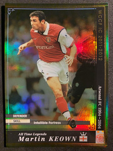 2011-12 Panini WCCF All Time Legends ATLE Martin Keown Arsenal refractor card