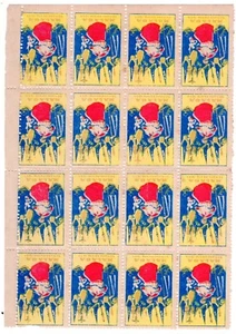 SPAIN, MALAGA, 1934, BLOCK OF 26 CINDERERLLAS, EASTER, MNH - Picture 1 of 2