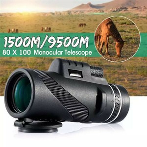 80X100 HD Monocular Telescope Phone Camera Zoom Starscope Hiking Tripod Tools