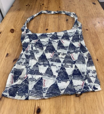 Free People Women Tote Bag Blue reusable shopping Purse book bag *stain - Image 1 of 4