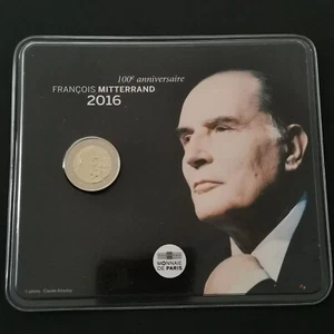 COINCARD 2 EURO 2016 BU FRANCOIS MITTERRAND 10000 EX. FRANCE / EUROS - Imagen 1 de 4